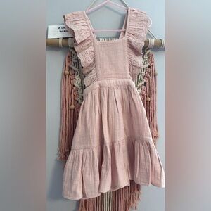 Jamie Kay Blush Pink Ruffle Muslin Dress